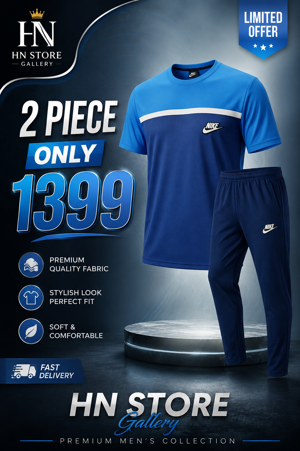 Men’s 2-Piece Athletic Tracksuit / Sports Outfit