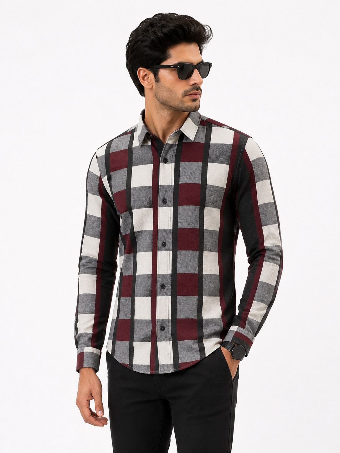 Classic Multi-Color Checkered Button-Down Shirt