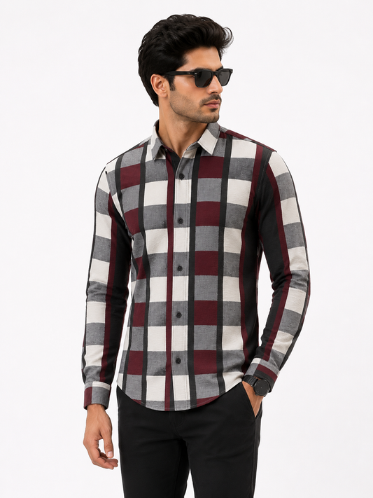 Classic Multi-Color Checkered Button-Down Shirt