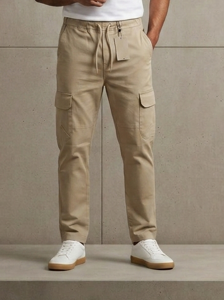 Sage  Tactical Cargo Trousers – Slim Straight Fit