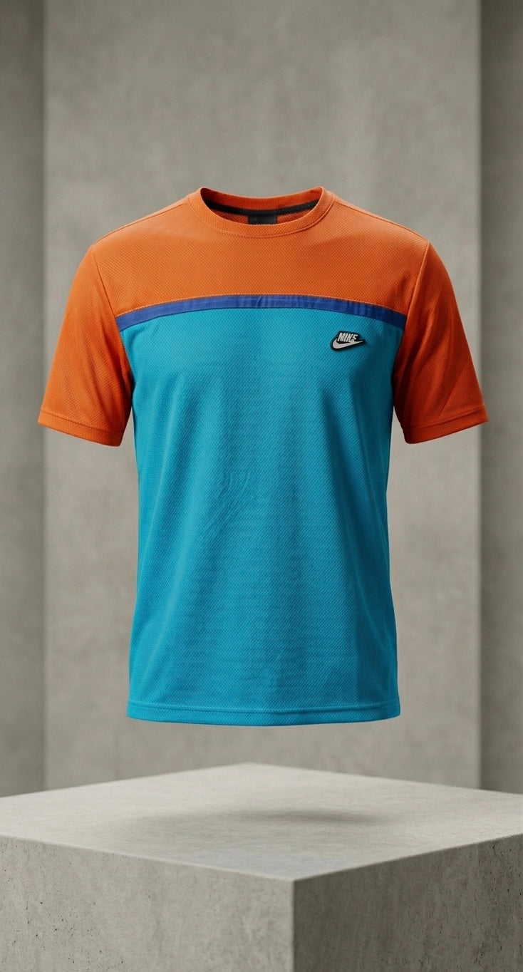 Men's Color-Block Performance Mesh T-Shirt