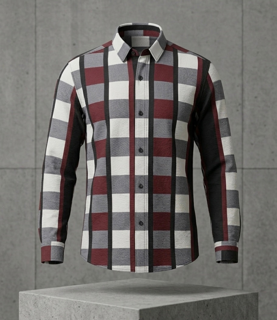 Classic Multi-Color Checkered Button-Down Shirt
