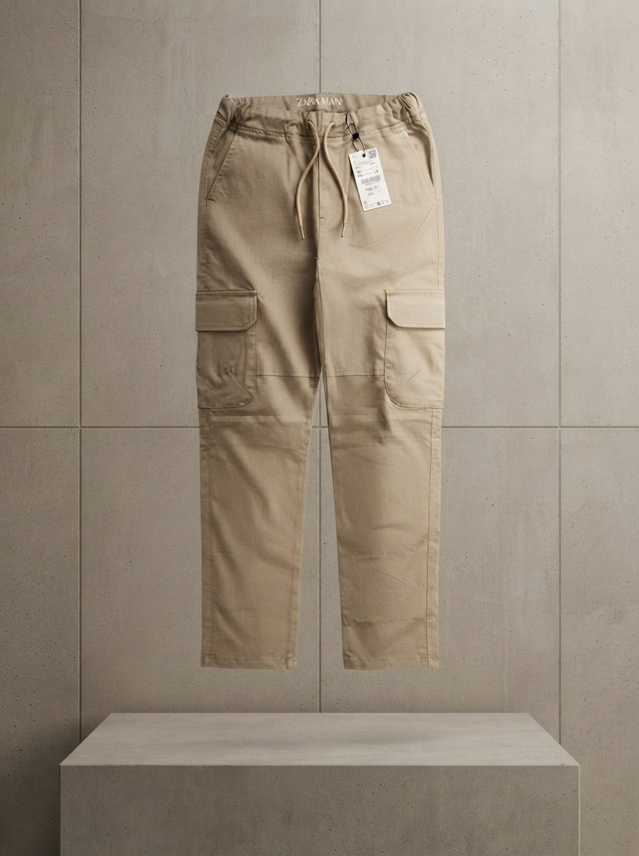Sage  Tactical Cargo Trousers – Slim Straight Fit