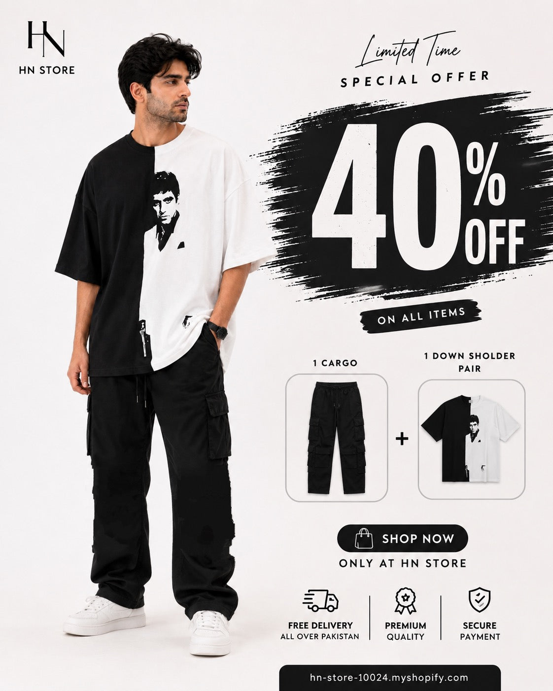 Men's T-Shirt & Trouser Combo Set